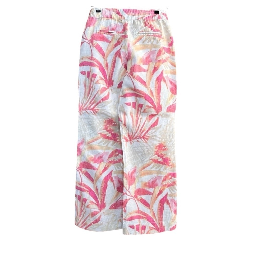 Chico’s Havana Shores Tropical Wide Leg Linen Pant - Picture 2 of 11